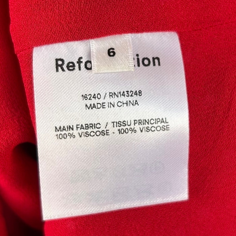 Reformation Eletta Ditty Mini Dress Red And White Polka Dot Size 6 - Picture 6 of 8